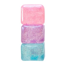 NeeDoh Glitter and Glow Nice Cube | Glittery Ice Cube Squishy Toys for Anxiety Relief | Stress Balls for Adults & Kids Age 3+| Sensory Fidget Cubes | Great Stocking Fillers