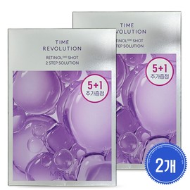 Missha Time Revolution Retinol 1000 Shots 2-Step Solution Mask Set / 2 Sets of 6 Masks / 미샤 타임 레볼루션 레티놀 1000샷 2스텝 솔루션 마스크 세트6매 2세트