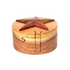 Star - All Natural Wood Intarsia Puzzle Box - Handcrafted