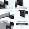 Mooche Towel Rail Black Wall Mounted, Bathroom Towel Holder, SUS304