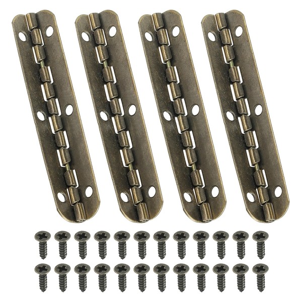 PATIKIL Small Piano Hinge 2.6" x 0.6", 4 Pack Mini
