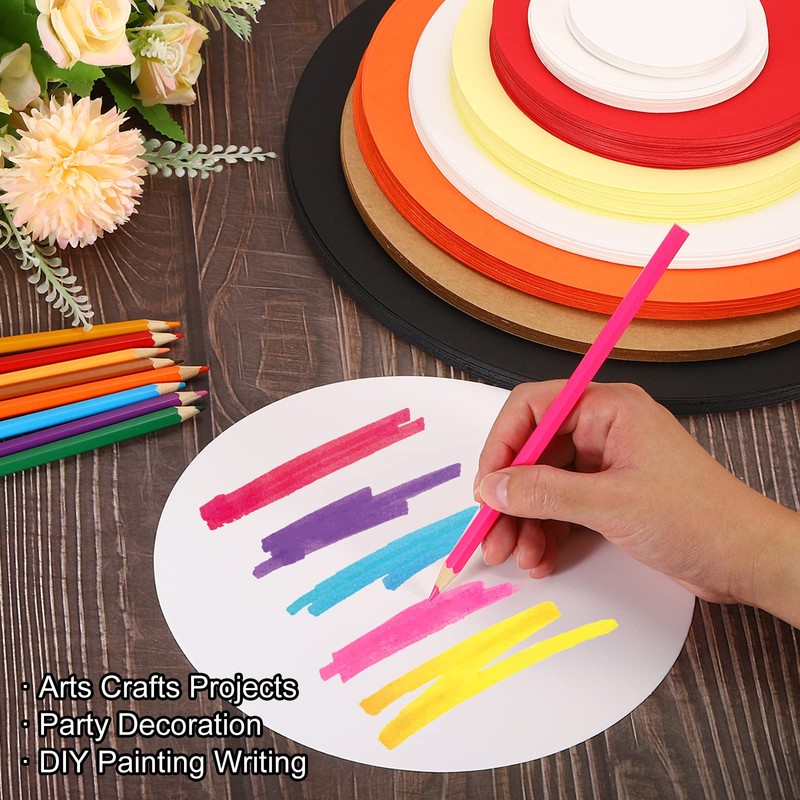 PATIKIL 2-inch Round Cardboard Paper, 25 Pcs Blank Disc Circles
