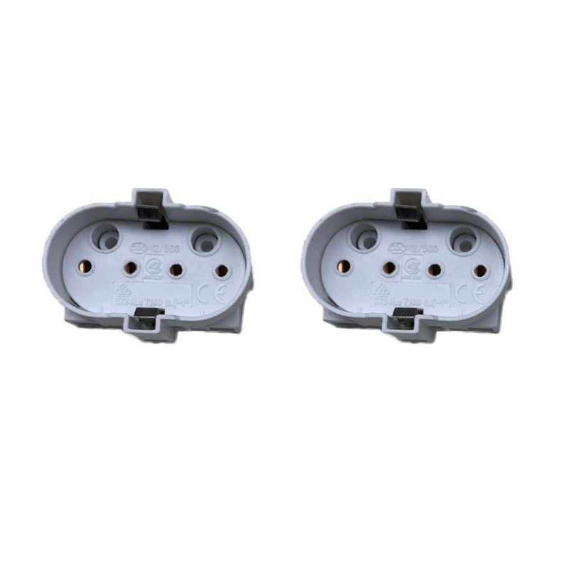 EZ-FIT 2PCS 2G11 4-Pin CFL/LED Socket Base Holder - CE