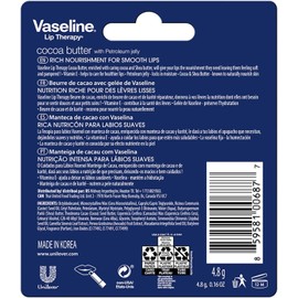 Vaseline - Bálsamo para Labios Cocoa Stick Hidrata y Nutre con Manteca de Cacao 4.8g