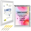 GBACHOOSE Pack of 2 Folding Frames Aluminium A4, Folding Frame