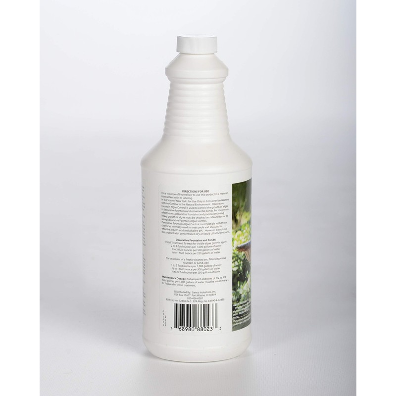 Fountain Algaecide and Clarifier - 32oz - Kills and Inhibits