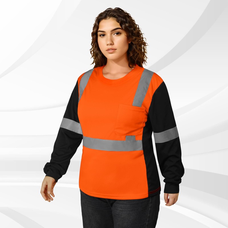 Uno Mejor Hi Vis Shirts for Women Construction Class 3