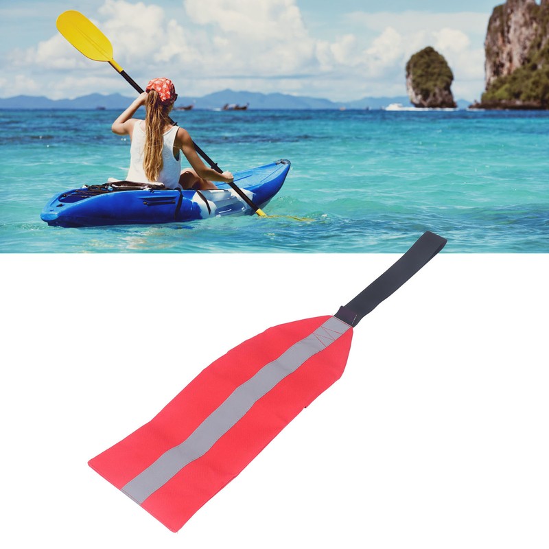 Kayak Safety Flag Multipurpose Oxford Cloth Towing Canoe Red Warning