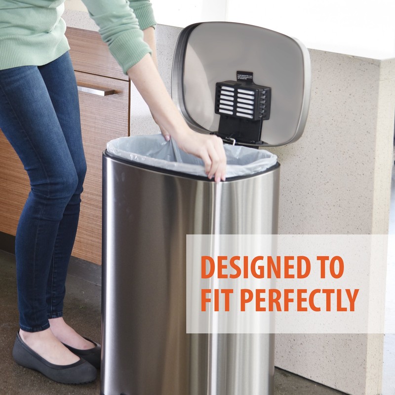 iTouchless Tall Trash Bags, Fits 8 Gallon Garbage Can, 40