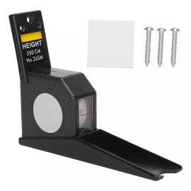 MARZSEFLO Estadímetro Tallímetro Con Fijación A Pared 2 Metros, Negro