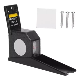 MARZSEFLO Estadímetro Tallímetro Con Fijación A Pared 2 Metros, Negro