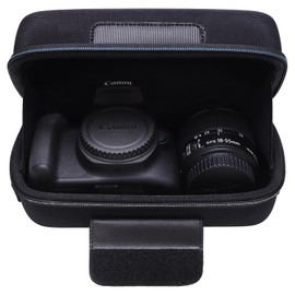DR·AMIU Camera Case for Canon EOS Rebel T7, R100, R50, R5, R6 Mark II, R7, R8, 90D, 5D Mark IV, Sony, Nikon DSLR/SLR Mirrorless Cameras, 18-55mm Lens with Shoulder Strap, Black Travel Camera Bag