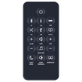 ZWP New BT-0520 Replacement Remote Control fit for JBL Bar Studio 2.0-Channel Soundbar Bar Studio 30W Stereo Soundbar JBLBARSBLKAM JBLBARSBLKAM JBLBAR20AIOBLKAM JBLBARSBLKAS JBLBARSBLKCN JBLBARSBLKEP