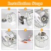 BUXVRCS Semi Flush Mount Ceiling Light, Modern Chandelier Crystal Ceiling