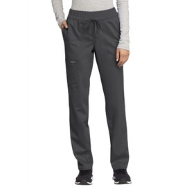 Scrubs for Women Workwear Revolution, Drawstring Cargo Pants WW105P, XS Petite, Pewter