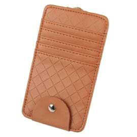 fogman Sun Visor Pocket, Storage Holder, Card, Sunglasses, Parking Ticket, Multi-functional, Sunshade (Brown)