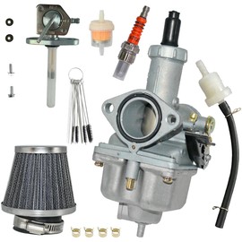 JDLLONG 26mm Carburetor for Honda Dirt Bike XR100 1981-1984 XR100R 1985-2004 CRF100F 2004-2013 ATV Carb with Air Filter & Fuel Valve Petcock