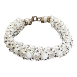Ilde (pulsera) Tapete Obatalá (blanco/cristalino)