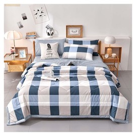 Blanket Quilts Soft Summer Cool Quilt Washed Cotton Air-Conditioning Comforter Printed Single and Double Student Dormitory Quilt for Sofa Bed 150x200/1800x200 cm for All-Season (Color : #14, Size :
