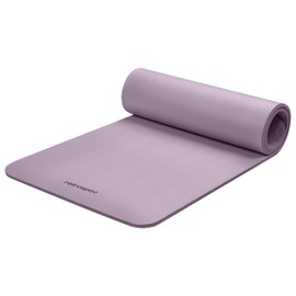 Retrospec Solana Yoga Mat 1/2" Thick w/Nylon Strap for Men & Women - Non Slip Excercise Mat for Yoga, Pilates, Stretching, Floor & Fitness Workouts, Violet haze | Retrospec