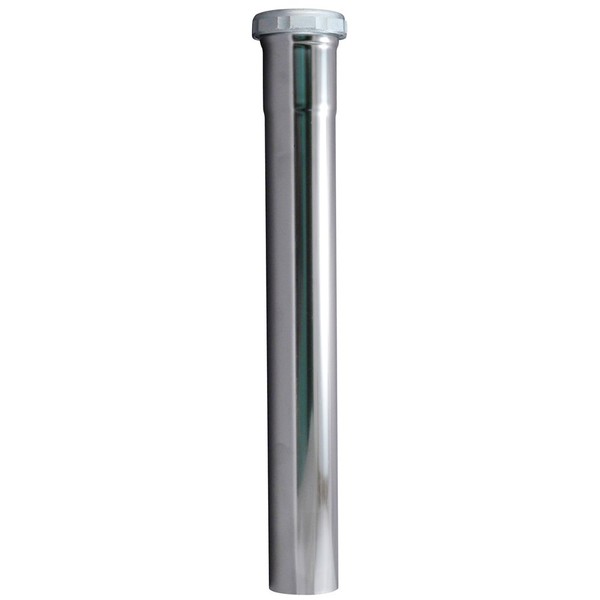 Plumb Pak PP13-12CP Extension Tube, 1-1/2 In Dia X 12 In L, Slip Joint, 22 Ga, Chrome Plated, No Size, Brass