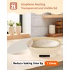 XPXKJ Heating Bread Proofing Basket Set Foldable Thermostatic Silicone Bowl