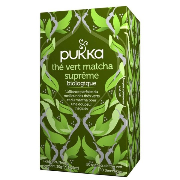 Pukka Bio Thé vert matcha suprême énergie & vitalité 20 sachets