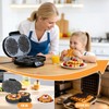 Electric Heart-Shaped Waffle Maker: Upgraded Fast Double-Side Heating - Nonstick