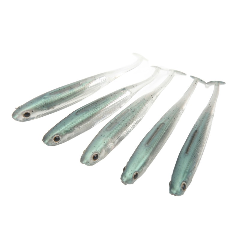 5Pcs Simulated Soft Fish Bait 3D Eyes Environmentally Friendly Silicone