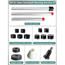 Punmew Cam Bearing Removal and Installation Tool Set Camshaft Bearing Tool Kit with 1-1/8 to 2-2/3 Inch Adapters for Most Domestic and Imported Vehicles