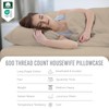 Pizuna Pure Combed Cotton Housewife Pillowcases 2 Pack Simply Taupe