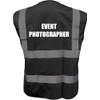 BLACK Hi Vis vest EVENT PHOTOGRAPHER Vest Waistcoat Safety Vest