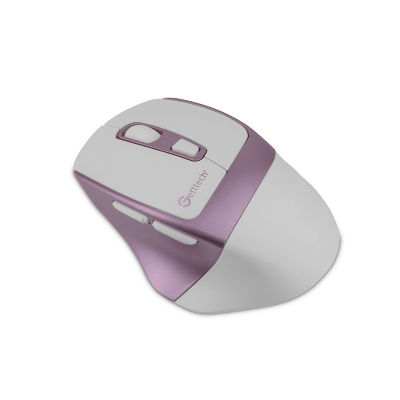 GETTTECH Mouse Inalámbrico Ergonómico 6400 dpi con Iluminación RGB 2.4G