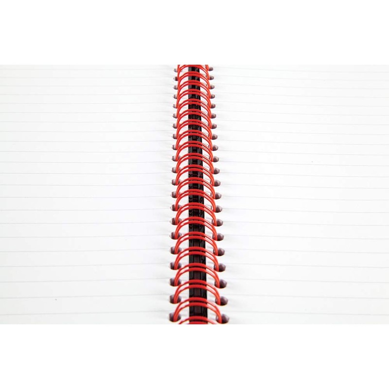 Oxford Black n' Red Ruled A-Z Wirebound Hardback A5 Notebook,