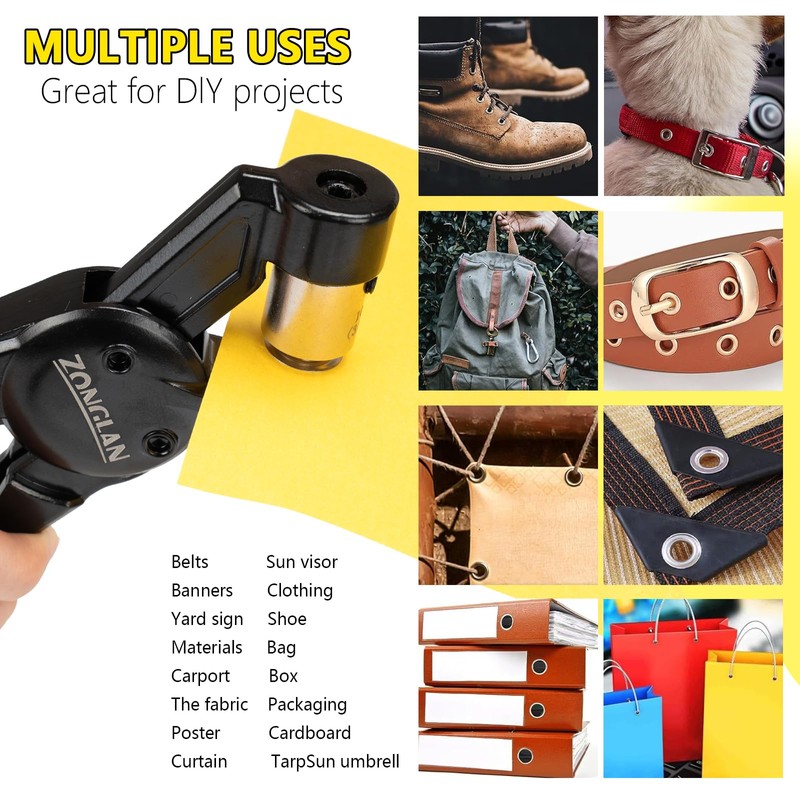 zonglan Heavy Duty Grommet Tool Kit of 1/2" 5/16" and