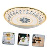 Mikinona Ceramic Pie Dish Oven Safe Platter Charcuterie Plate Round