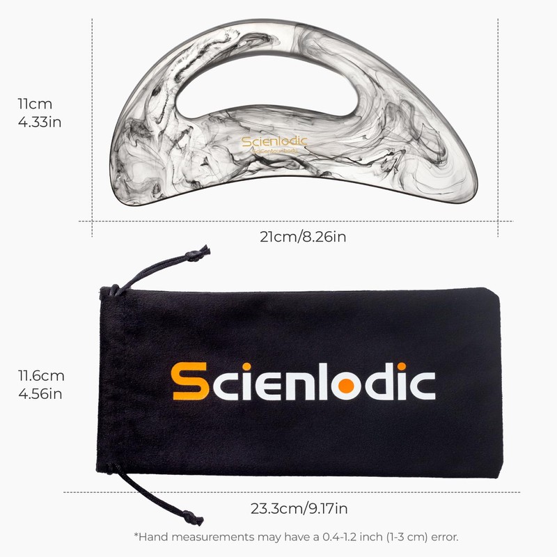 Scienlodic Gua Sha Massage Tool with Handle (Resin) Larger Guasha