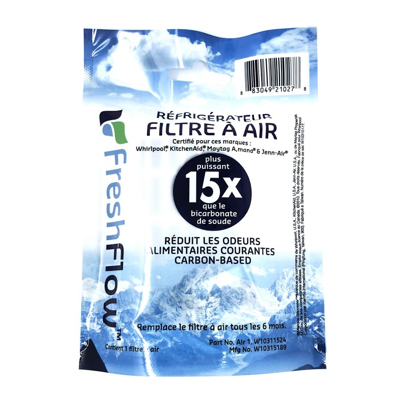 Whirlpool freshflow cartucho de filtro de aire de repuesto, paquete