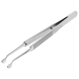 BIUDECO Round Tip Eyelid Massage Tweezers Eyelash Tweezer for Care Meibomian Gland Expressor Tool