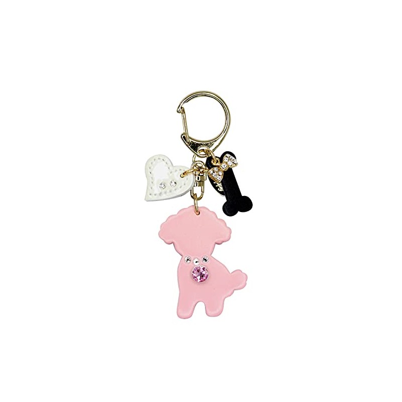 Happy Poodle KH Women's Key Chain, light pink