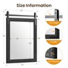 Dimelax 22” x 30” Black Farmhouse Barn Door Mirror with