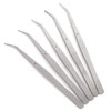 5 Pinzas Curvas de Acero Inoxidable Pinzas de Posicionamiento Accesorios para Máquinas de Coser Tamaño Agradable