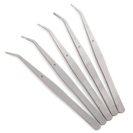 5 Pinzas Curvas de Acero Inoxidable Pinzas de Posicionamiento Accesorios para Máquinas de Coser Tamaño Agradable
