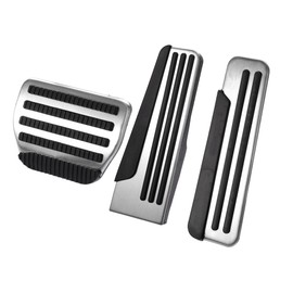 X AUTOHAUX 3pcs Fuel Brake Pedals Kit for Infiniti Q50 Q60 Q70 QX70 G25 G35 G37 M25 EX FX Anti-Slip Foot Rest Pads Footrest Stainless Steel Car Pedals Cover No Drill