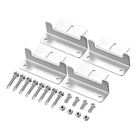 HISports 4 pieces solar panel Z-bracket with nuts/screws, solar panel mounting bracket for caravans, boats, caravans, Z-bracket, Z-bracket for roof mounted solar panels