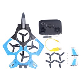 RC Airplane Drone 2.4GHz Foam Remote Control Airplane Quadcopter Helicopter with LED Light Gravity Sensing Long Flight Distance Kids Toy Blue