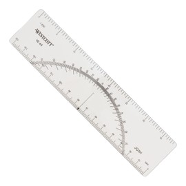 Westcott Protractor Ruler, 6", Transparent (W-44)