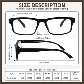 FEIVSN High Magnification Reading Glasses for Men Women with Strong Power TR Readers 4.0 4.50 5.0 5.50 6.0 6.50 7.0 8.0, Black + Tortoiseshell, 5.50