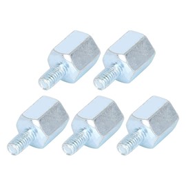 F FIERCE CYCLE 5pcs 8mm RH to 6mm RH Rearview Mirrors Adapter Screws Bolt Accessories Silver Tone for Motorcycle Bike