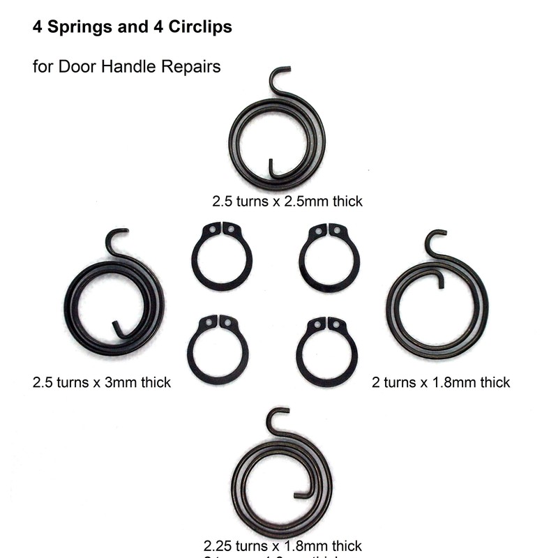 Door Handle Repairs Kit of Springs 2.5 Turns x 3mm